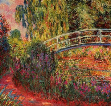 Flores Painting - El estanque de nenúfares, también conocido como Puente japonés, 1900, Claude Monet, Impresionismo, Flores.